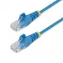 StarTech.com Cavo CAT6 da 3 m – Slim – Connettori RJ45 senza protezione linguetta – Blu