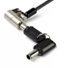 StarTech.com Lucchetto universale 3-in-1 per cavo laptop da 2 m – Lucchetto di sicurezza a chiave per laptop/desktop, compatibile con slot K, Nano e Wedge – Cavo di sicurezza in acciaio antifurto con chiavi