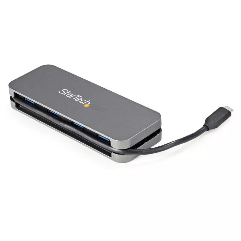 StarTech.com Hub USB C a ~4 porte - 4x USB-A - Hub USB 3.0 Type-C - USB 3.2 Gen 1 (5Gbps) - Hub laptop adattatore USB-C a USB-A portatile alimentato via bus - Cavo da 11,2 pollici (28,5 cm) con gestione cavi
