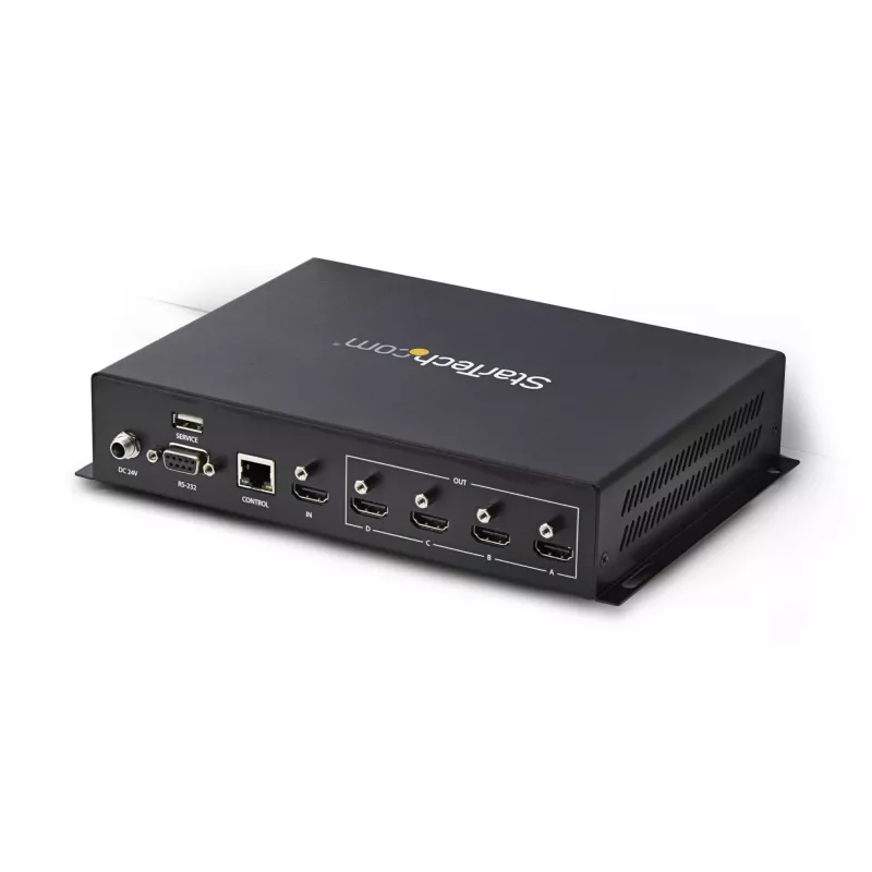 StarTech.com Controller videowall HDMI 2x2 – Ingresso video HDMI 2.0 4K 60Hz su 4 uscite 1080p – Processore videowall per multi-display – Splitter videowall – Controllo RS232/Ethernet