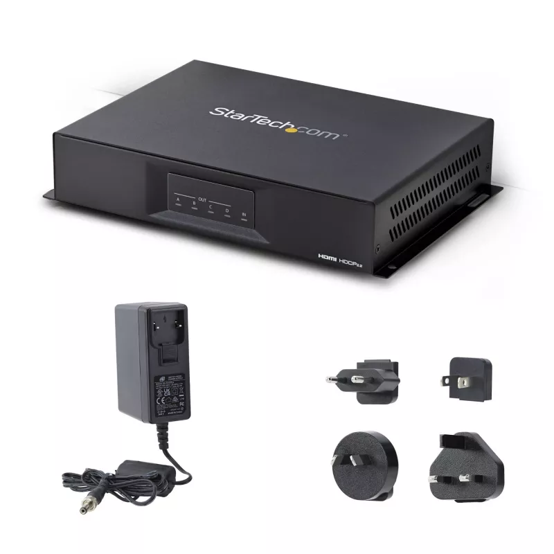 StarTech.com Controller videowall HDMI 2x2 – Ingresso video HDMI 2.0 4K 60Hz su 4 uscite 1080p – Processore videowall per multi-display – Splitter videowall – Controllo RS232/Ethernet