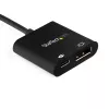 StarTech.com Adattatore USB-C a DisplayPort con Power Delivery – Convertitore video USB Type-C a DP 1.4 8K 60 Hz / 4K 120 Hz con ricarica pass-through PD 60 W – HBR3 – Compatibile Thunderbolt 3