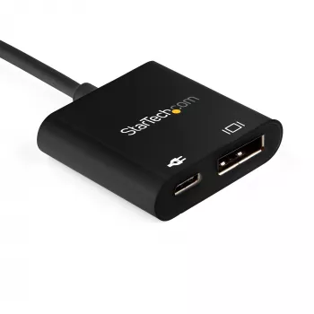 StarTech.com Adattatore USB-C a DisplayPort con Power Delivery – Convertitore video USB Type-C a DP 1.4 8K 60 Hz / 4K 120 Hz con ricarica pass-through PD 60 W – HBR3 – Compatibile Thunderbolt 3