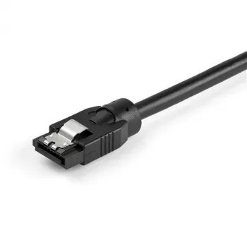 StarTech.com Cavo SATA rotondo da 0,3 m, 0,3 m, SATA III, SATA 7 pin, SATA 7 pin, maschio/maschio, nero