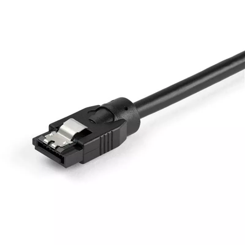 StarTech.com Cavo SATA rotondo da 0,3 m, 0,3 m, SATA III, SATA 7 pin, SATA 7 pin, maschio/maschio, nero