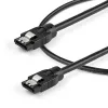 StarTech.com Cavo SATA rotondo da 0,3 m, 0,3 m, SATA III, SATA 7 pin, SATA 7 pin, maschio/maschio, nero