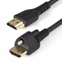 StarTech.com Cavo HDMI da 0,9 m (3 ft) con vite di fissaggio – 4K 60Hz HDR – Cavo monitor HDMI 2.0 High Speed con connettore a vite di fissaggio per una connessione sicura – Cavo HDMI con Ethernet – M/M