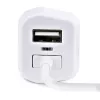 StarTech.com Caricabatterie da auto Lightning con cavo a spirale, cavo a spirale Lightning da 1 m, 12 W, bianco, adattatore caricabatterie da auto USB a 2 porte per telefoni e tablet, caricabatterie da auto iPhone dual-USB