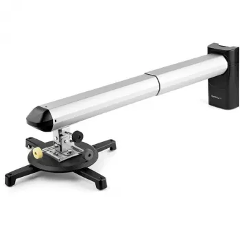 StarTech.com Supporto a parete universale per proiettore - Supporto proiettore compatibile con proiettori a tiro corto e ultra corto fino a 15 kg - Inclinabile/Orientabile/Rotabile - Distanza regolabile dalla parete da 42 cm a 70,5 cm - TAA