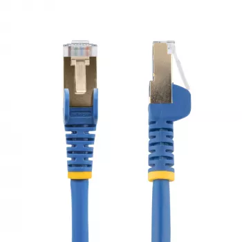 StarTech.com Cavo Ethernet CAT6a da 1,5 m – Patch cable RJ45 snagless schermato 10 Gigabit 100W PoE – Cavo di rete STP 10GbE con scarico di trazione – Blu testato singolarmente/cablaggio certificato UL/TIA