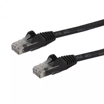 StarTech.com Cavo Ethernet CAT6 da 7,5 m – Nero cavo Ethernet Gigabit CAT 6 – Cavo di rete/patch RJ45 UTP 250 MHz 100 W PoE snagless con scarico di trazione testato singolarmente