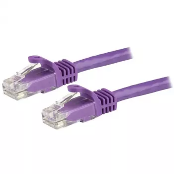 StarTech.com Cavo Ethernet CAT6 da 1,5 m – Viola, cavo Ethernet Gigabit CAT 6 – Cavo di rete/patch RJ45 UTP 250 MHz, 100 W PoE, snagless con scarico di trazione, testato singolarmente
