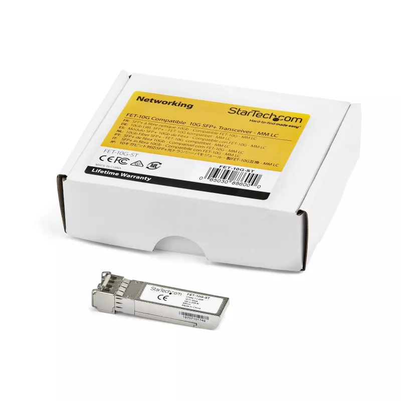 StarTech.com Modulo SFP+ compatibile Cisco FET-10G - 10GBASE-USR - Ricetrasmettitore ottico in fibra multimodale MMF 10GbE - 10GE Gigabit Ethernet SFP+ - LC 100m - 850nm - DDM Cisco Nexus 2000