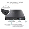 StarTech.com Case Thunderbolt 3 NVMe a 4 bay, per unità SSD M.2 NVMe, 1x DisplayPort video/ 2x porte TB3 downstream, 40 Gbit/s, alimentatore 72W, case per disco rigido esterno
