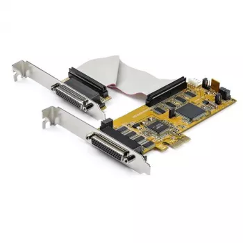 StarTech.com Scheda adattatore seriale RS232 PCI Express a 8 porte, scheda seriale PCIe RS232, UART 16C1050, scheda controller/espansione seriale DB9 low profile, protezione ESD 15 kV, solo Windows – TAA