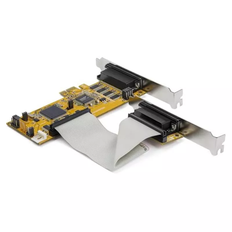 StarTech.com Scheda adattatore seriale RS232 PCI Express a 8 porte, scheda seriale PCIe RS232, UART 16C1050, scheda controller/espansione seriale DB9 low profile, protezione ESD 15 kV, solo Windows – TAA