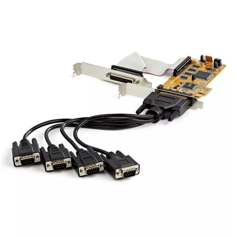 StarTech.com Scheda adattatore seriale RS232 PCI Express a 8 porte, scheda seriale PCIe RS232, UART 16C1050, scheda controller/espansione seriale DB9 low profile, protezione ESD 15 kV, solo Windows – TAA