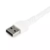 StarTech.com Cavo di ricarica USB-A a USB-C da 2 m – Cavo dati USB 2.0 a USB Type-C robusto per ricarica rapida e sincronizzazione – Guaina in TPE resistente fibra aramidica M/M 3A Bianco – Samsung S10, iPad Pro, Pixel