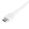 StarTech.com Cavo di ricarica USB-A a USB-C da 1 m – Cavo robusto per ricarica rapida e sincronizzazione USB 2.0 a USB Type-C – Guaina in TPE resistente con fibra aramidica M/M 3A Bianco – Samsung S10, iPad Pro, Pixel