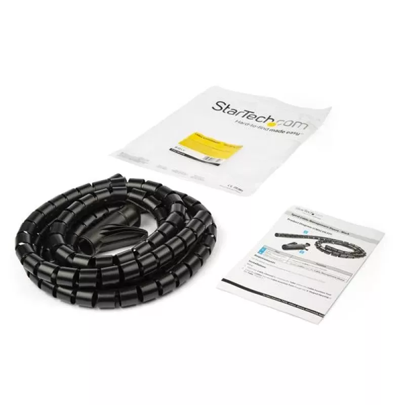 StarTech.com Guaina a spirale per gestione cavi da 2,5 m – Diametro 25 mm