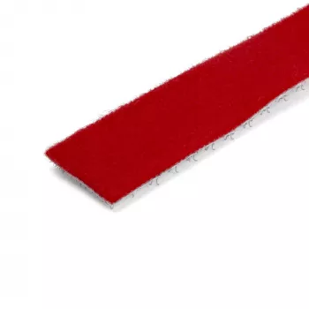 StarTech.com Rotolo di nastro a velcro da 15,2 m – fascette per cavi riutilizzabili tagliabili – striscia industriale per fissaggio cavi / guaine in tessuto regolabili Rosso / fascette per gestione cavi autoadesive