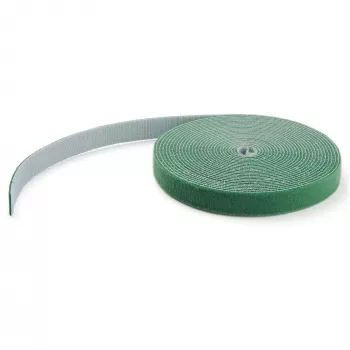 StarTech.com Rotolo di nastro a velcro da 30,5 m – fascette per cavi riutilizzabili tagliabili – nastro industriale per fissaggio fili / guaine in tessuto regolabili verdi / fascette per gestione cavi riutilizzabili autoadesive