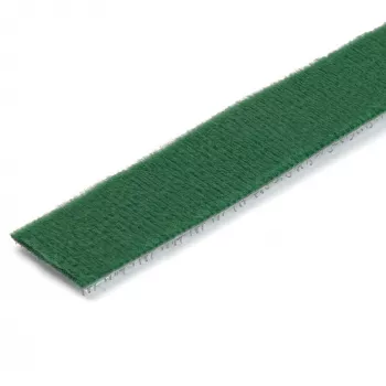 StarTech.com Rotolo di nastro a velcro da 30,5 m – fascette per cavi riutilizzabili tagliabili – nastro industriale per fissaggio fili / guaine in tessuto regolabili verdi / fascette per gestione cavi riutilizzabili autoadesive