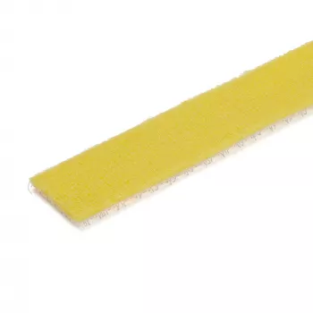StarTech.com rotolo di nastro a strappo da 7,6 m - fascette riutilizzabili tagliabili su misura - nastro industriale per fissaggio cavi / avvolgimenti in tessuto regolabili giallo / fascette autoadesive per la gestione dei cavi