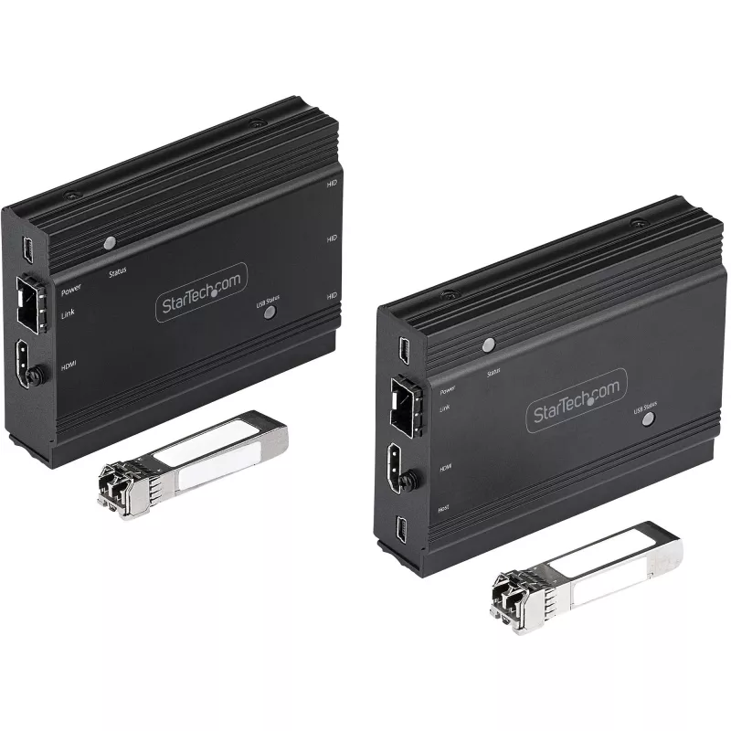 StarTech.com extender KVM HDMI 4K su fibra - switch KVM/console remoto per video HDMI e USB - fino a 984ft/300m (MultiMode) - 2x moduli SFP+ 10G MMF - kit di estensione KVM (TX/RX)