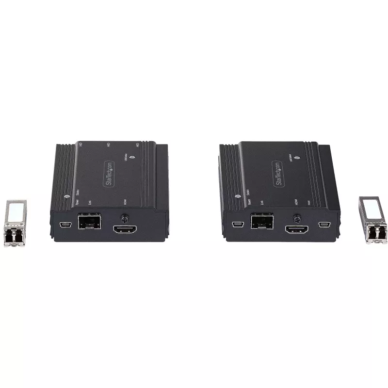 StarTech.com extender KVM HDMI 4K su fibra - switch KVM/console remoto per video HDMI e USB - fino a 984ft/300m (MultiMode) - 2x moduli SFP+ 10G MMF - kit di estensione KVM (TX/RX)