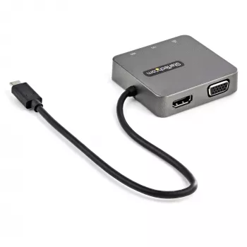 StarTech.com adattatore multiporta USB-C - mini dock USB 3.1 Gen 2 Type-C - USB-C a video HDMI 4K o VGA 1080p - USB-A USB-C 10 Gbit/s, GbE - dock portatile da viaggio per laptop - compatibile con Thunderbolt 3