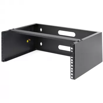 StarTech.com rack di rete a parete 4U - profondo 14 pollici (profilo piatto) - supporto per pannello patch 19 pollici per server piatti e apparecchiature IT, switch di rete - portata 20 kg, nero