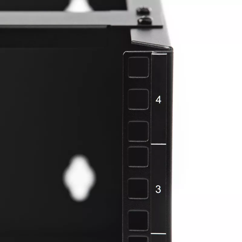StarTech.com rack di rete a parete 4U - profondo 14 pollici (profilo piatto) - supporto per pannello patch 19 pollici per server piatti e apparecchiature IT, switch di rete - portata 20 kg, nero