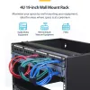 StarTech.com rack di rete a parete 4U - profondo 14 pollici (profilo piatto) - supporto per pannello patch 19 pollici per server piatti e apparecchiature IT, switch di rete - portata 20 kg, nero