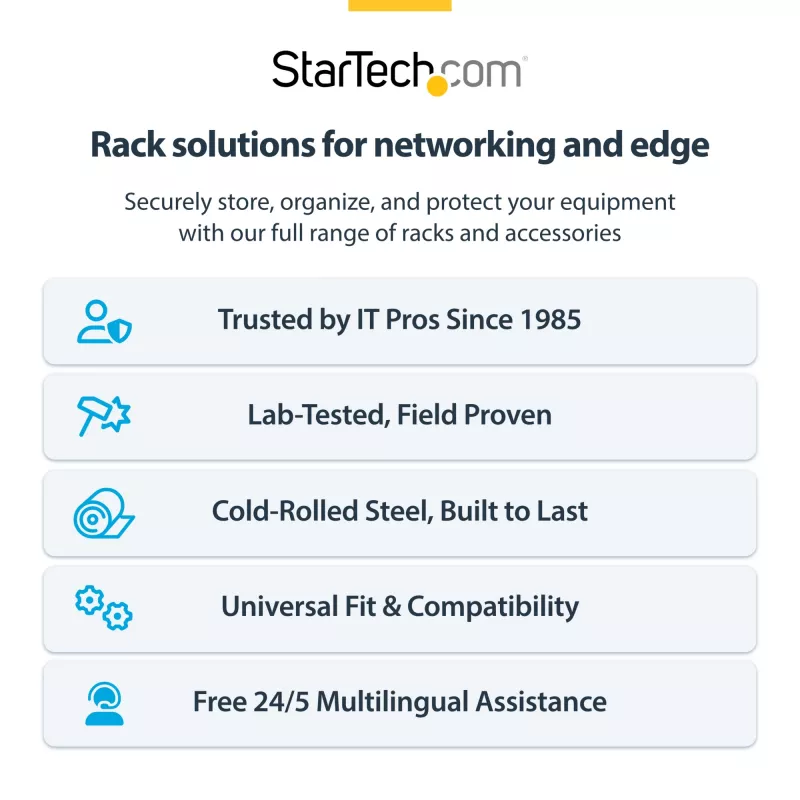 StarTech.com rack di rete a parete 4U - profondo 14 pollici (profilo piatto) - supporto per pannello patch 19 pollici per server piatti e apparecchiature IT, switch di rete - portata 20 kg, nero