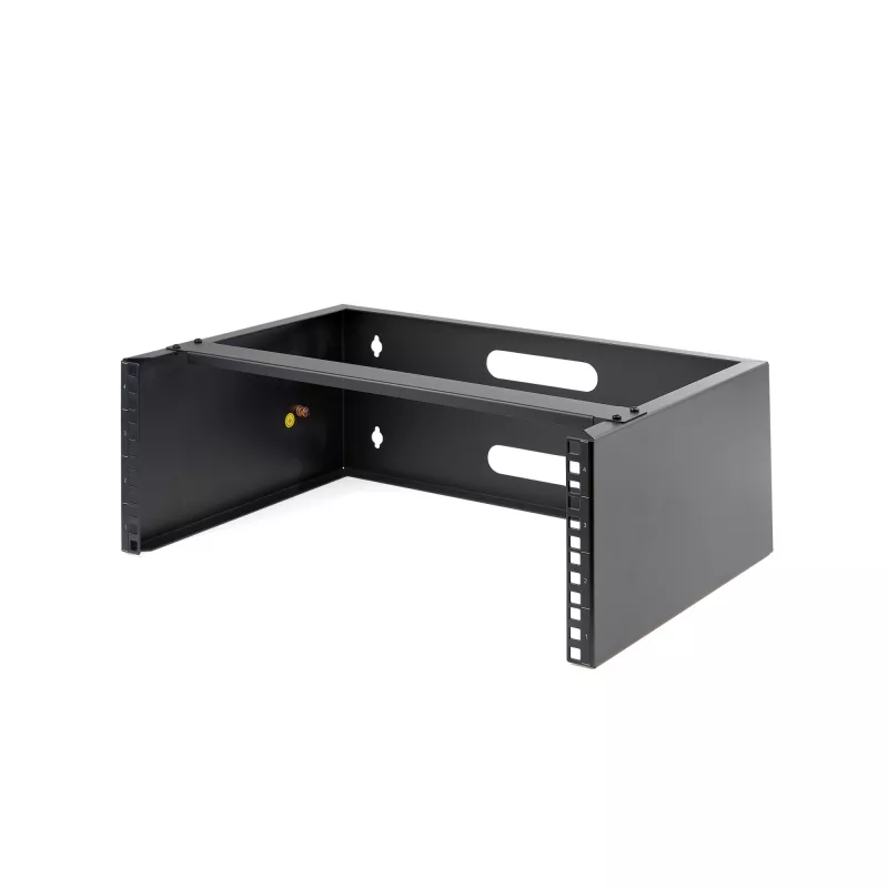 StarTech.com rack di rete a parete 4U - profondo 14 pollici (profilo piatto) - supporto per pannello patch 19 pollici per server piatti e apparecchiature IT, switch di rete - portata 20 kg, nero