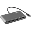 StarTech.com mini dock Thunderbolt dual monitor, HDMI 4K 60Hz, hub senza driver per Windows e Mac, Gigabit Ethernet, 1 x USB 5Gbps e 1x USB 2.0, cavo da 28 cm