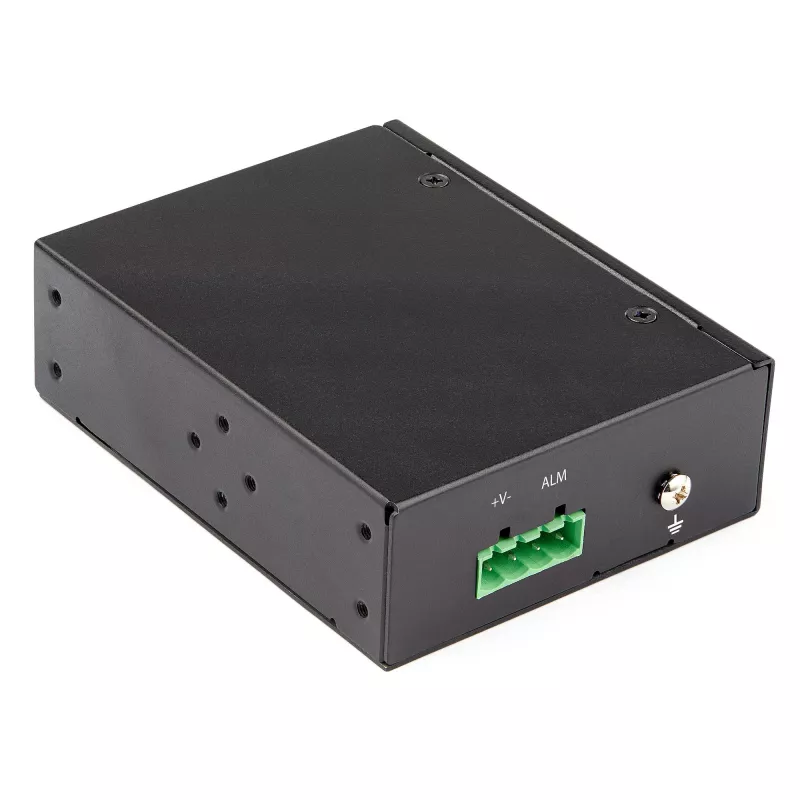 StarTech.com convertitore di media industriale PoE+ da fibra ottica a Ethernet 60W - SFP a RJ45 - fibra ottica Singlemode/Multimode a Gigabit Ethernet in rame - formato compatto - IP30/ -40 a +75 °C