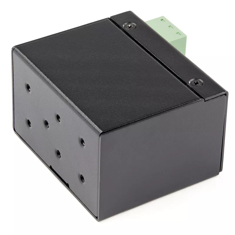 StarTech.com convertitore di media industriale da fibra ottica a Ethernet - 100 Mbit/s SFP a RJ45/Cat6 - fibra ottica Singlemode/Multimode a rete in rame - 12-56 V DC - IP-30 / -40 a +75 °C
