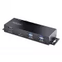 StarTech.com hub USB industriale a 7 porte 10Gbps con alimentatore, metallo, montabile, 5x porte downstream USB-A e 2x USB-C, protezione ESD, hub USB alimentato, TAA