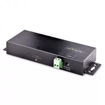 StarTech.com hub USB industriale a 7 porte 10Gbps con alimentatore, metallo, montabile, 5x porte downstream USB-A e 2x USB-C, protezione ESD, hub USB alimentato, TAA