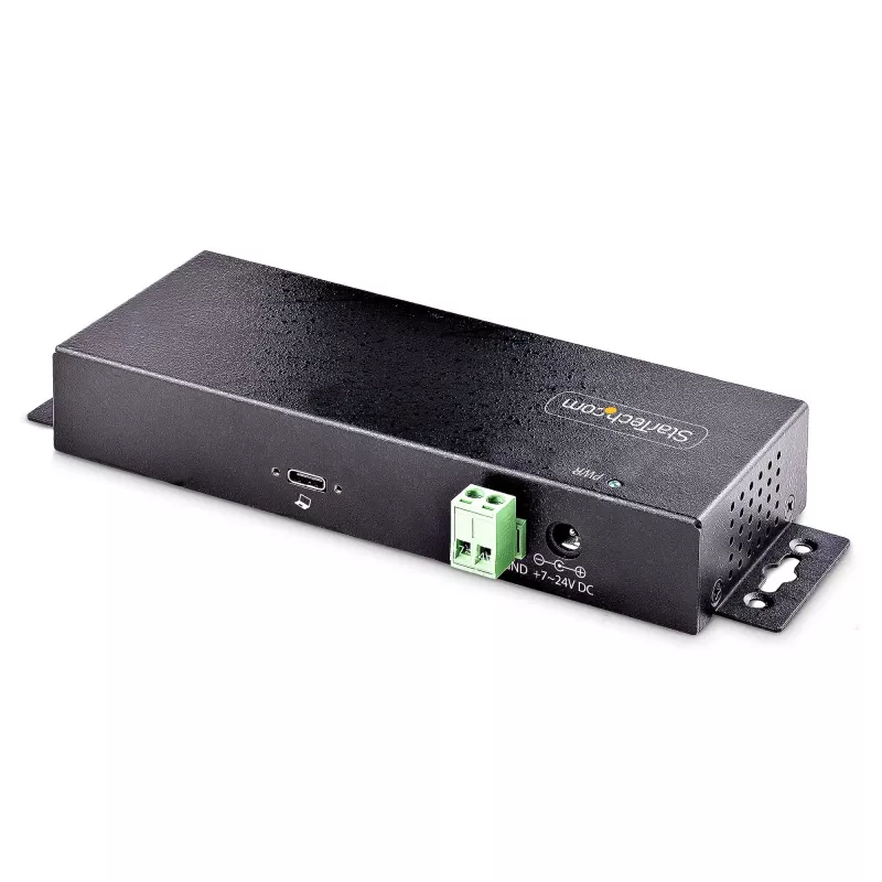 StarTech.com hub USB industriale a 7 porte 10Gbps con alimentatore, metallo, montabile, 5x porte downstream USB-A e 2x USB-C, protezione ESD, hub USB alimentato, TAA