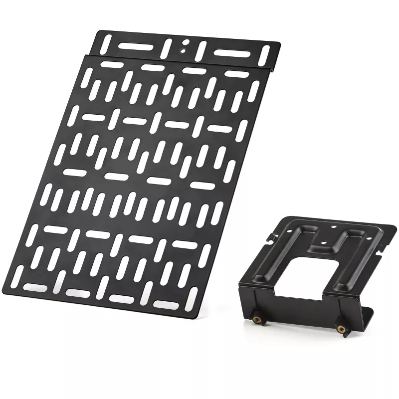 StarTech.com supporto universale per accessori TV - supporto TV e a parete regolabile - mediaplayer/router/modem/switch AV ed extender/Apple TV - supporto scatola cavi nascosta dietro la TV - 5 kg