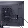 StarTech.com supporto universale per accessori TV - supporto TV e a parete regolabile - mediaplayer/router/modem/switch AV ed extender/Apple TV - supporto scatola cavi nascosta dietro la TV - 5 kg