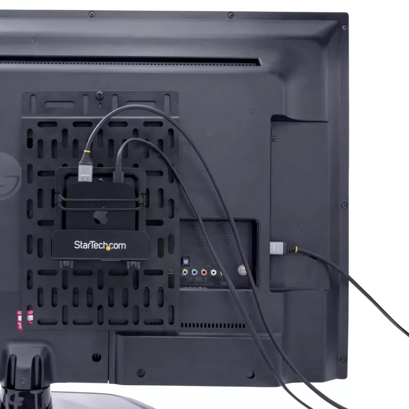 StarTech.com supporto universale per accessori TV - supporto TV e a parete regolabile - mediaplayer/router/modem/switch AV ed extender/Apple TV - supporto scatola cavi nascosta dietro la TV - 5 kg