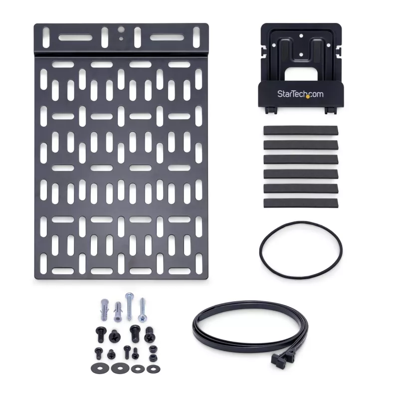 StarTech.com supporto universale per accessori TV - supporto TV e a parete regolabile - mediaplayer/router/modem/switch AV ed extender/Apple TV - supporto scatola cavi nascosta dietro la TV - 5 kg
