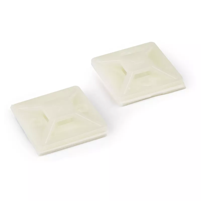 StarTech.com confezione da 100 basi per fascette con nastro adesivo per fascette larghe 4,6 mm - basi per fascette in nylon/plastica - basi per avvolgimento cavi elettrici/di rete / 94V-2 resistenza al fuoco e UL listato TAA