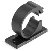 StarTech.com 100 clip autoadesive per la gestione dei cavi nero - organizer per cavi di rete/Ethernet/da scrivania ufficio/computer - supporti adesivi per cavi/linee - clip autoadesiva in nylon UL/94V-2 resistente al fuoco