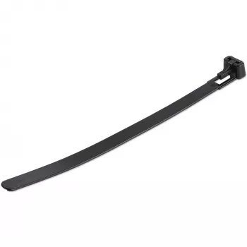 StarTech.com fascette riutilizzabili da 15 cm - larghe 7 mm, diametro fascio 35 mm, resistenza alla trazione 22 kg, fascette in nylon rimovibili, uso interno/esterno, 94V-2/UL listato, confezione da 100 - nero