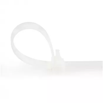 StarTech.com fascette riutilizzabili da 12 cm - larghe 7 mm, diametro fascio 30 mm, resistenza alla trazione 22 kg, fascette in nylon rimovibili, uso interno/esterno, 94V-2/UL listato, confezione da 100 - bianco